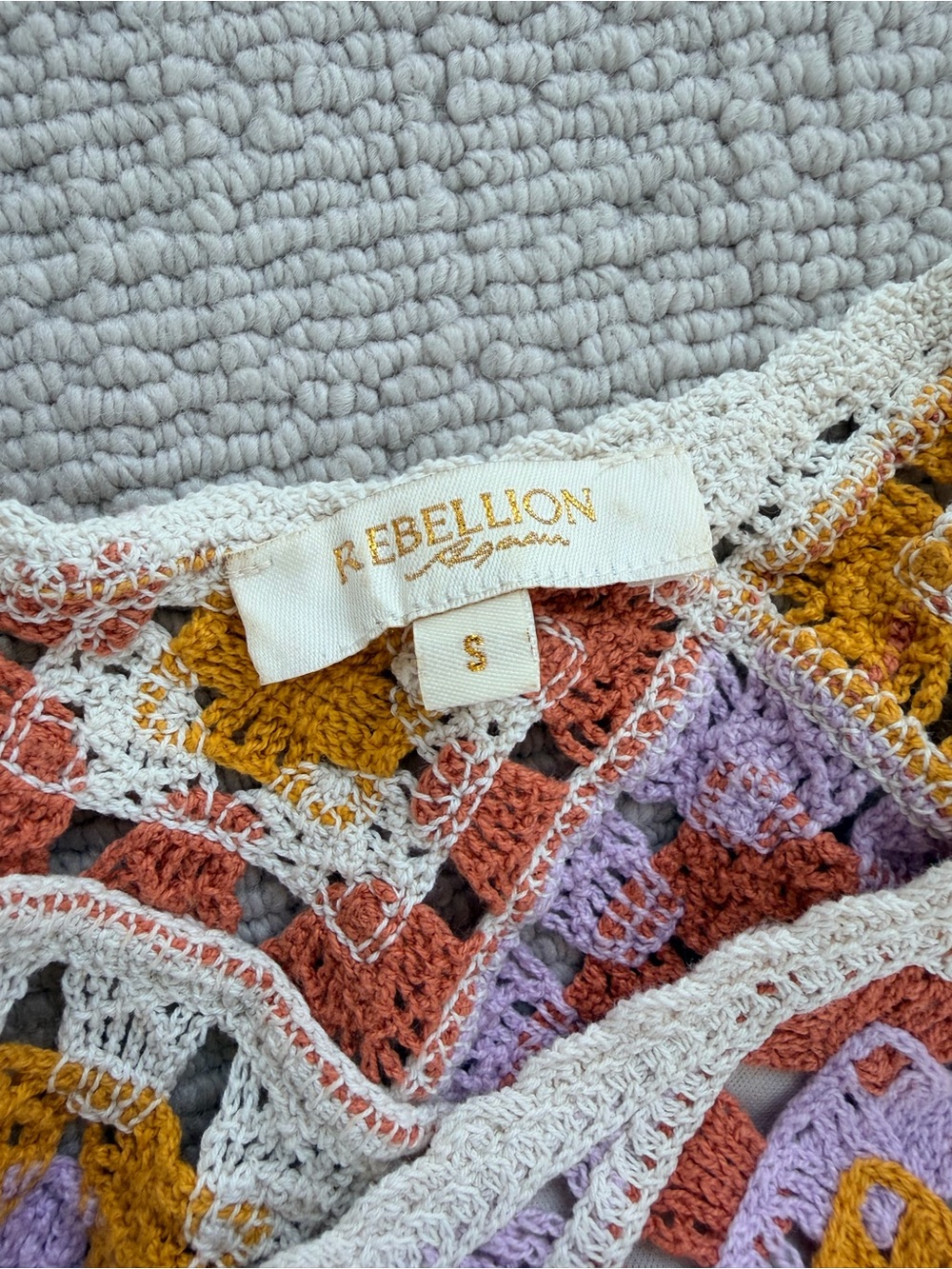 Rebellion Cream Lined Shorts with Crochet Trim Set XS/Small - Picture 3 of 4